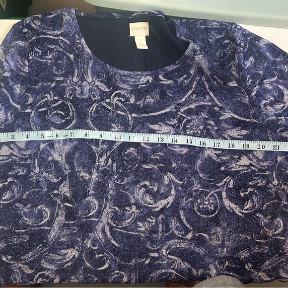 Chico’s Metallic Top - Picture 6 of 7